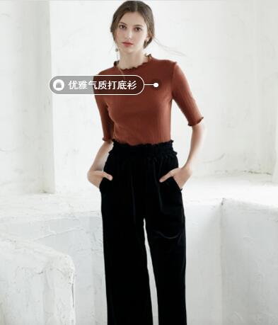 休闲气质系，修身显瘦棉打底衫(图1)