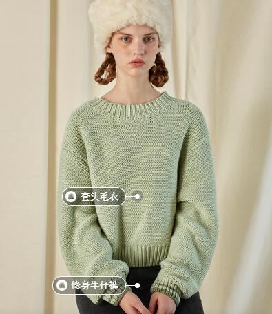 清新港风chic，套头毛衣的时尚(图1)